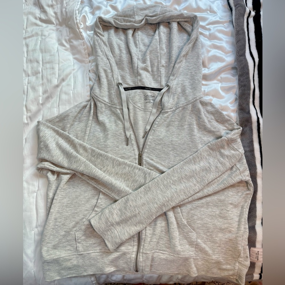 Calvin Klein Light Gray Performance Hoodie